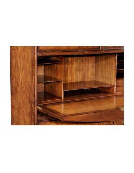 Cabinets Desks Chairs - Home Office Cabinet in Medium Crotch Walnu