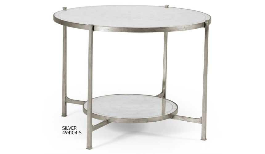 Modern Furniture Glass Top Circular Center Table-06