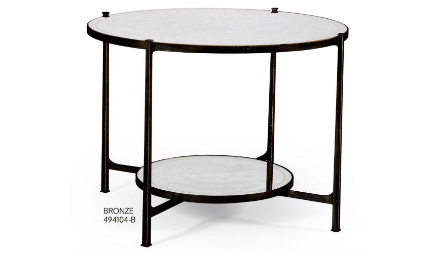 Modern Furniture Glass Top Circular Center Table-06