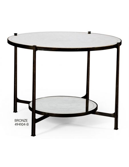 Modern Furniture Glass Top Circular Center Table-06