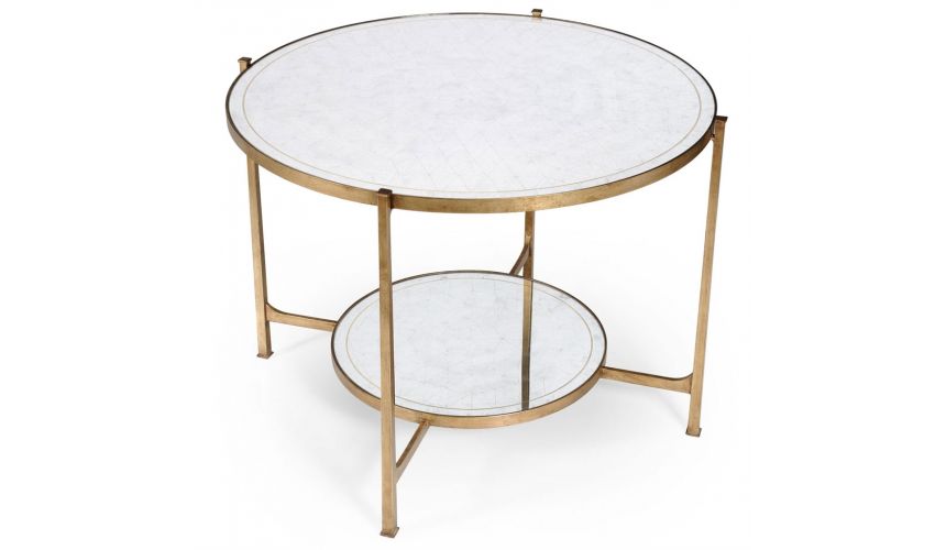 Modern Furniture Glass Top Circular Center Table-06