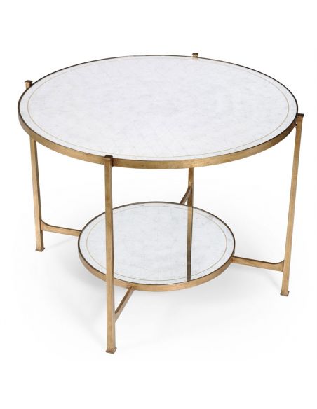 Modern Furniture Glass Top Circular Center Table-06