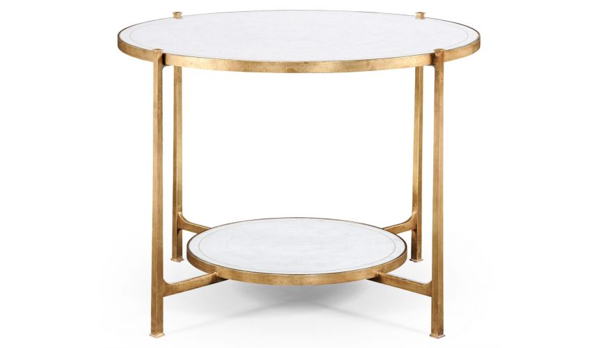 Modern Furniture Glass Top Circular Center Table-06