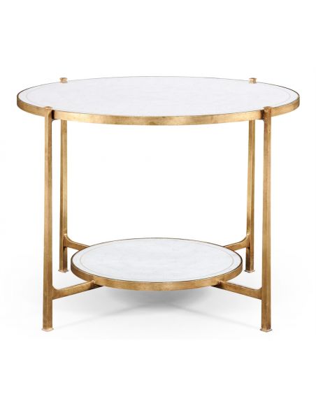 Modern Furniture Glass Top Circular Center Table-06