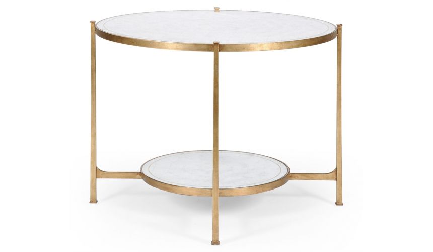 Modern Furniture Glass Top Circular Center Table-06