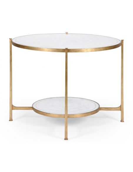 Modern Furniture Glass Top Circular Center Table-06