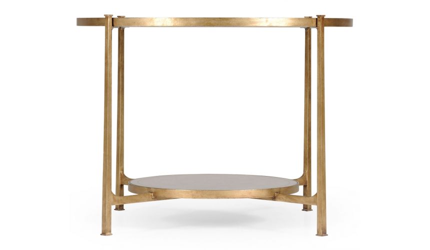 Modern Furniture Glass Top Circular Center Table-06
