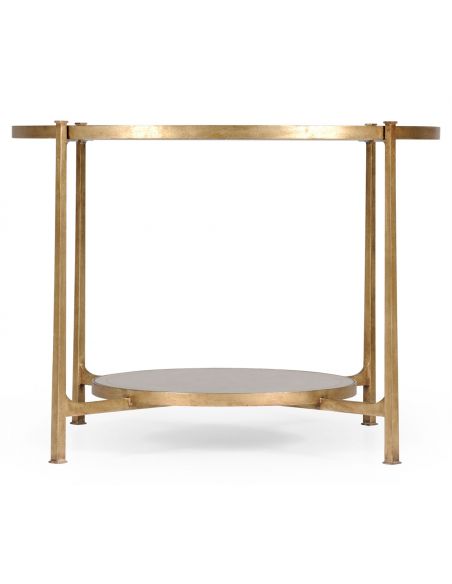 Modern Furniture Glass Top Circular Center Table-06