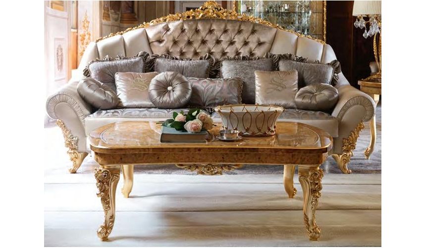 SOFA, COUCH & LOVESEAT Swimming pools and movie stars for this luxurious tufted sofa