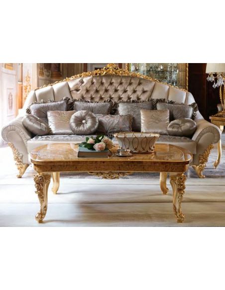 SOFA, COUCH & LOVESEAT Swimming pools and movie stars for this luxurious tufted sofa