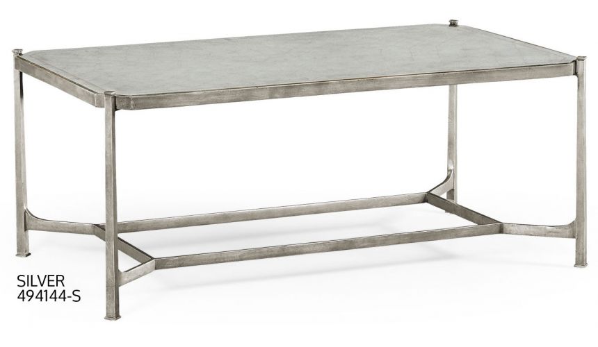 Coffee Tables Contemporary Rectangular Glass Top Coffee Table-46