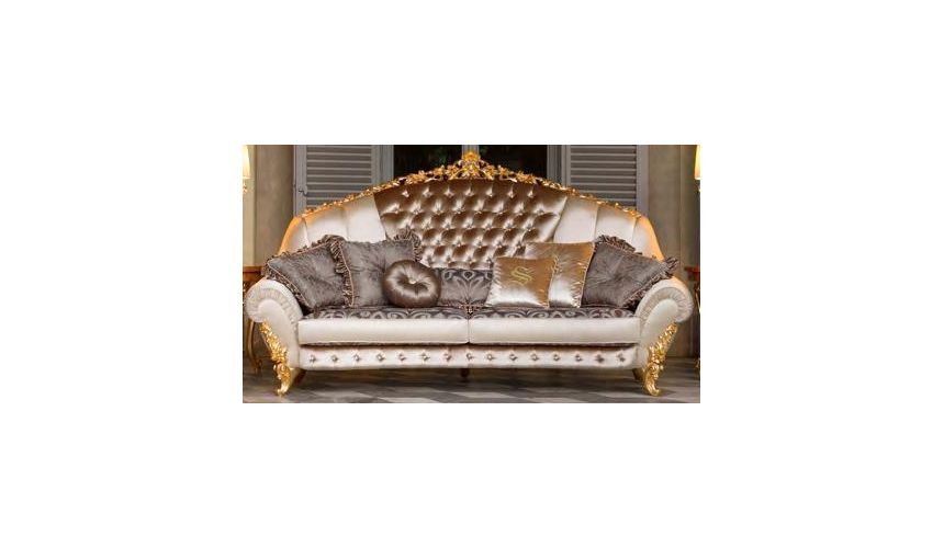 SOFA, COUCH & LOVESEAT Swimming pools and movie stars for this luxurious tufted sofa