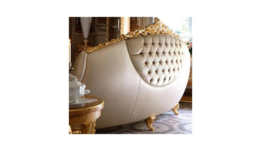 SOFA, COUCH & LOVESEAT Swimming pools and movie stars for this luxurious tufted sofa