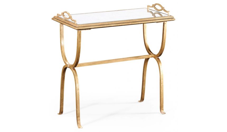 Console & Sofa Tables Wrought Iron Rectangular Side Table-71