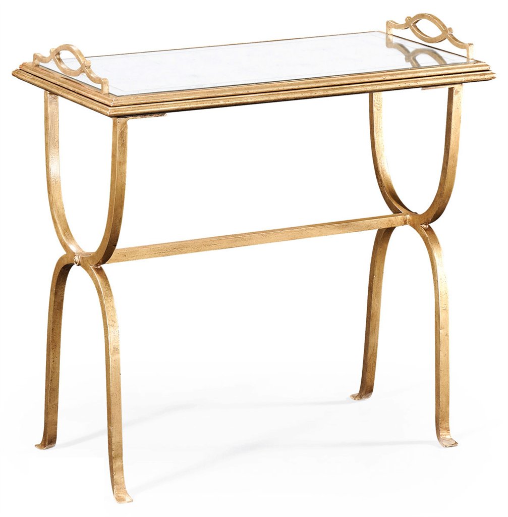 Console & Sofa Tables Wrought Iron Rectangular Side Table-71