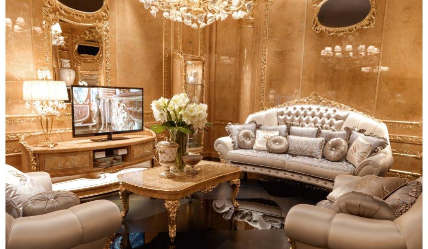 SOFA, COUCH & LOVESEAT Swimming pools and movie stars for this luxurious tufted sofa