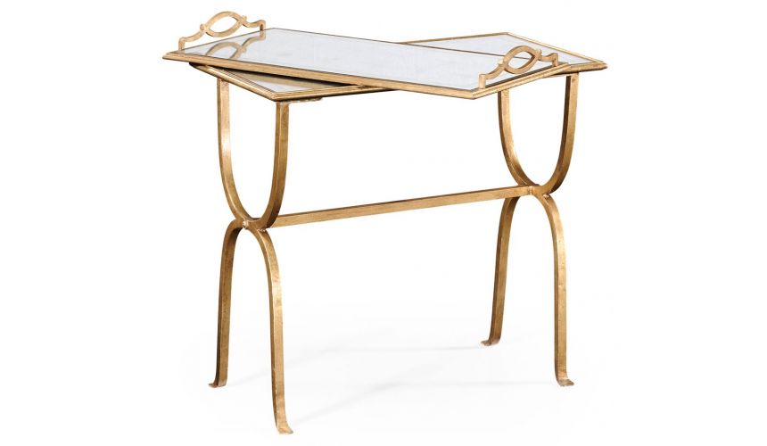 Console & Sofa Tables Wrought Iron Rectangular Side Table-71