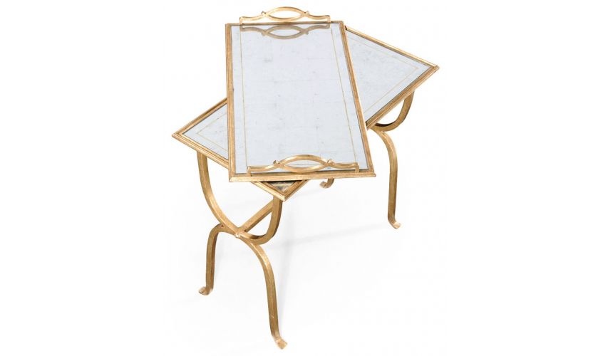 Console & Sofa Tables Wrought Iron Rectangular Side Table-71