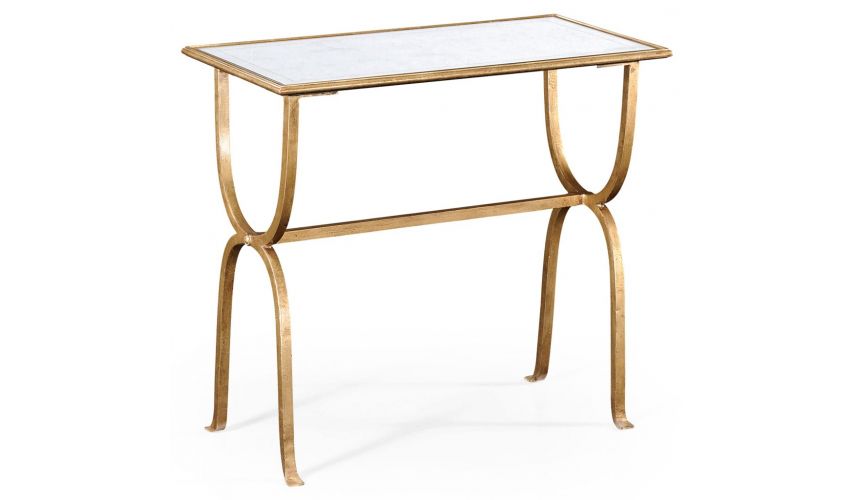 Console & Sofa Tables Wrought Iron Rectangular Side Table-71