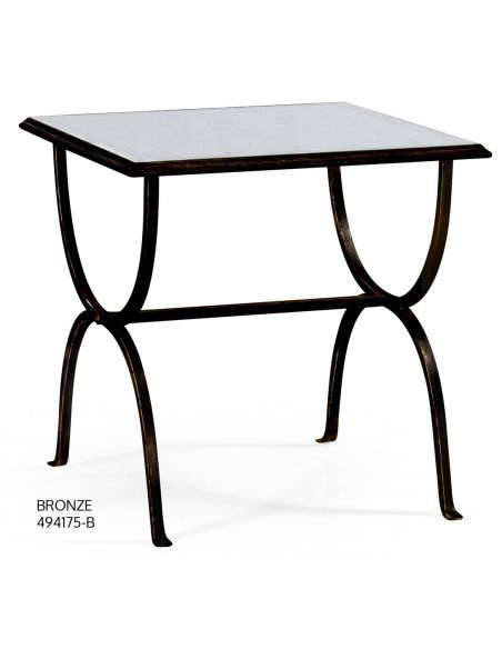 Console & Sofa Tables Contemporary Glass Top Square Side Table-77