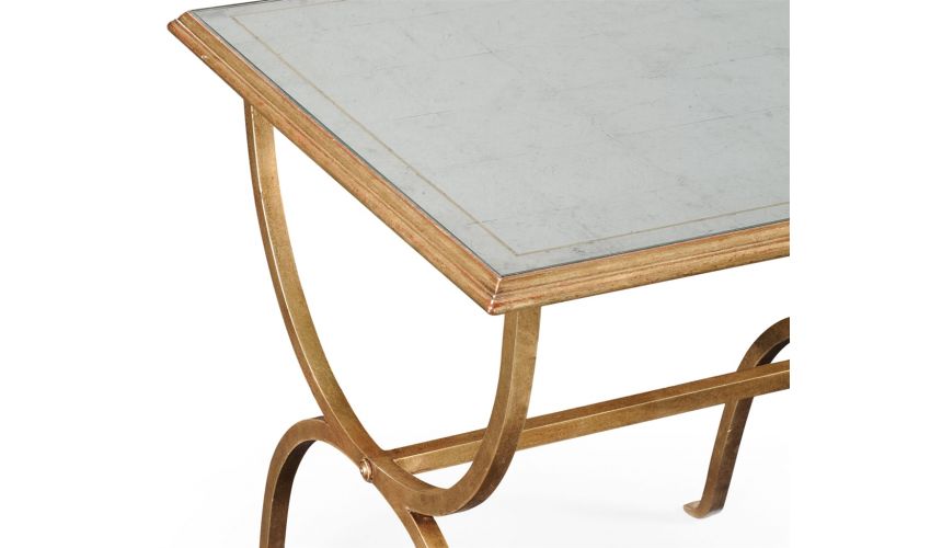 Console & Sofa Tables Contemporary Glass Top Square Side Table-77