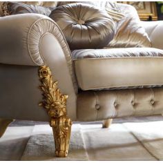 Luxury Leather & Upholstered Furniture Swimming pools and movie stars for this exuberant tufted armchair 2
