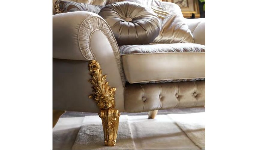 Luxury Leather & Upholstered Furniture Swimming pools and movie stars for this exuberant tufted armchair
