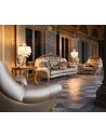 Luxury Leather & Upholstered Furniture Swimming pools and movie stars for this exuberant tufted armchair
