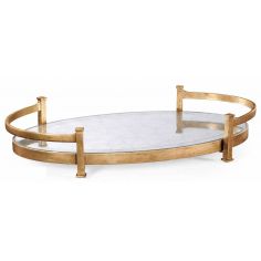 Square & Rectangular Side Tables Contemporary Iron Large Oval Serving Tray-02