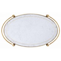 Square & Rectangular Side Tables Contemporary Iron Large Oval Serving Tray-02 2