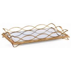 Square & Rectangular Side Tables Iron Large Rectangular Serving Tray-03