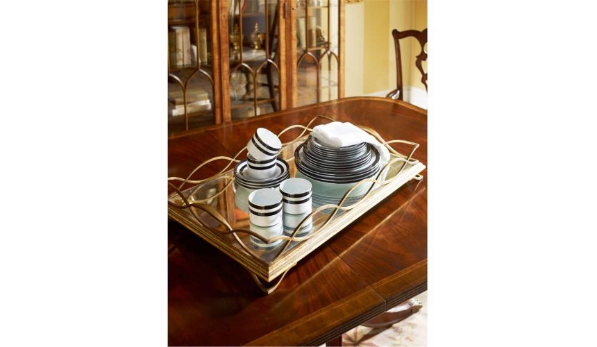 Square & Rectangular Side Tables Iron Large Rectangular Serving Tray-03
