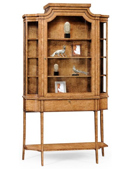 Breakfronts & China Cabinets Biedermeier Display Wood Cabinet-18