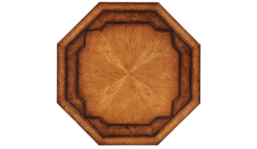 Square & Rectangular Side Tables Gadrooned Molded Octagonal Table