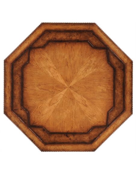Square & Rectangular Side Tables Gadrooned Molded Octagonal Table
