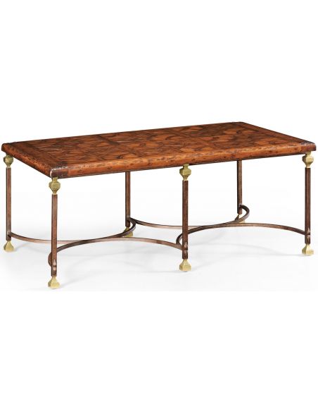 Rectangular Parquetry-Top Coffee Table-40