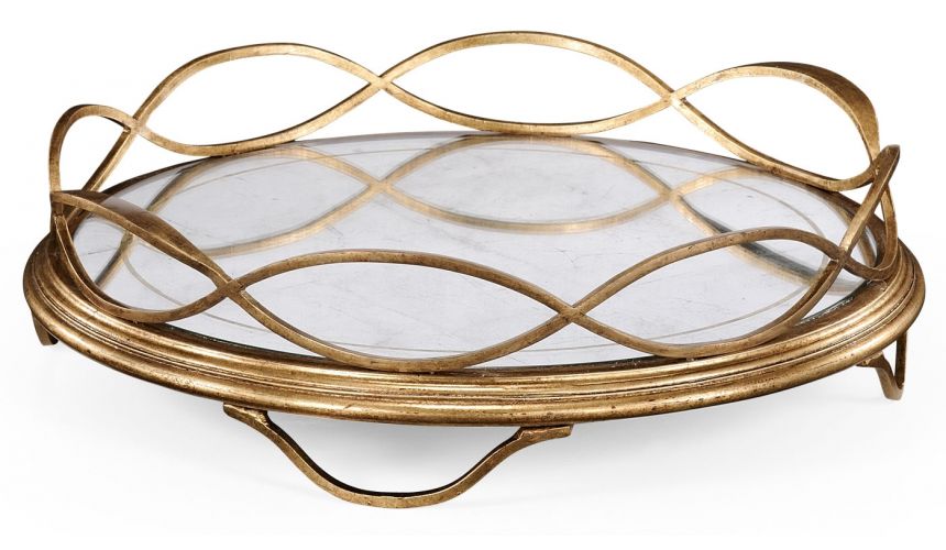 Round & Oval Side Tables Contemporary Iron Circular Serving Tray-241