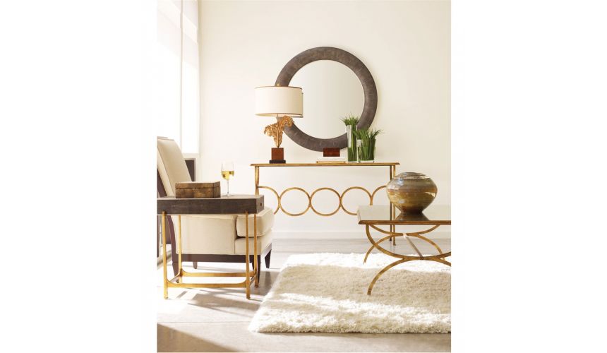 Square & Rectangular Side Tables Contemporary Styled Wrought Iron Framed Sofa Table-58