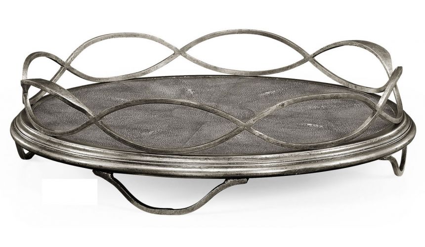 Square & Rectangular Side Tables Contemporary Wrought Iron Circular Serving Tray-72