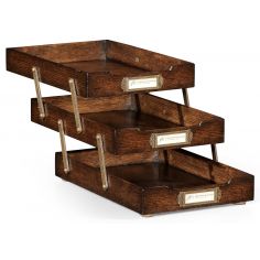 Square & Rectangular Side Tables Oak Three-Tiered Collapsible Desk Tray-82
