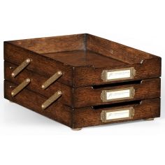 Square & Rectangular Side Tables Oak Three-Tiered Collapsible Desk Tray-82 2
