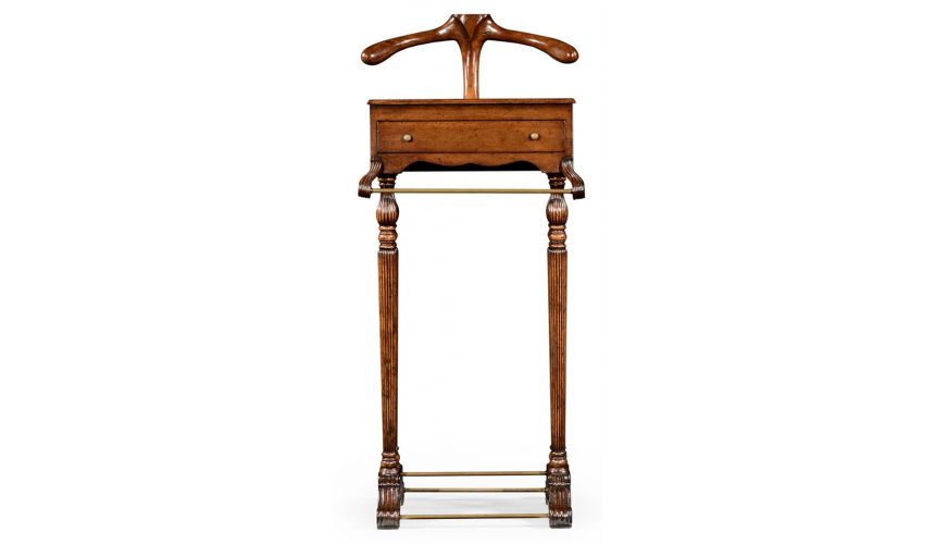 Executive Desks Walnut Veneered Regency Style Valet Stand-99