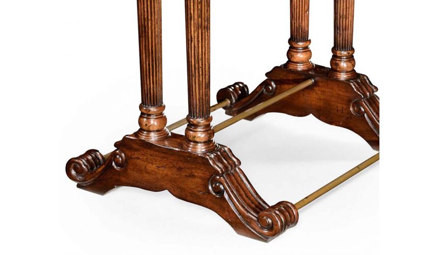 Executive Desks Walnut Veneered Regency Style Valet Stand-99