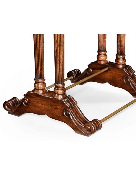 Executive Desks Walnut Veneered Regency Style Valet Stand-99