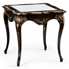 DINING ROOM FURNITURE Elegant Table with Black Painted Side-08