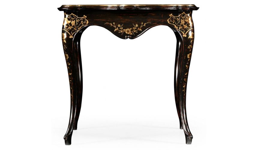 DINING ROOM FURNITURE Elegant Table with Black Painted Side-08