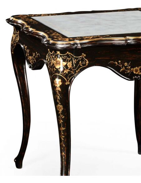 DINING ROOM FURNITURE Elegant Table with Black Painted Side-08