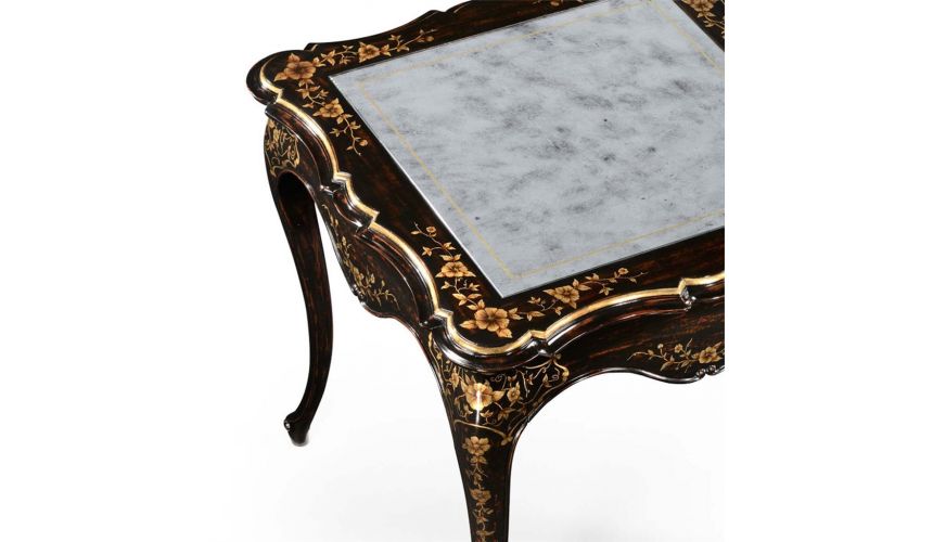 DINING ROOM FURNITURE Elegant Table with Black Painted Side-08