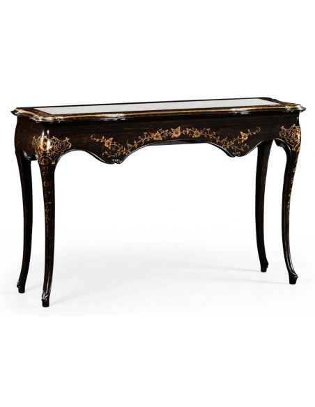Designed Table with Black Painted Side-09