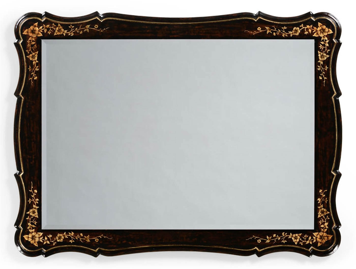 Black Painted Rectangular Mirror-24